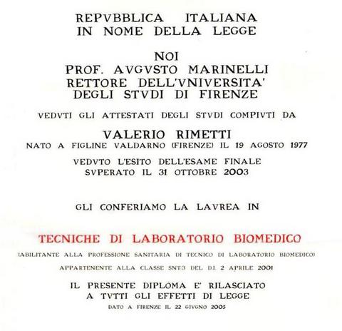 laurea tecnico biomedico facolta medicina firenze